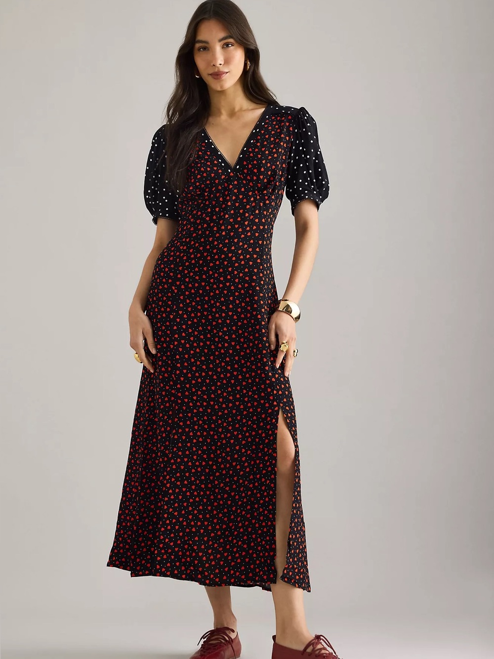 NWT Anthropologie Maeve Heart Print Dress – XS
